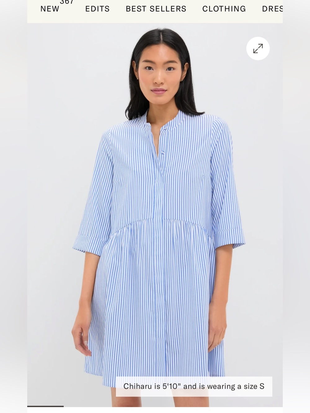 Tuckernuck Blue and White Striped Tunic dress size large